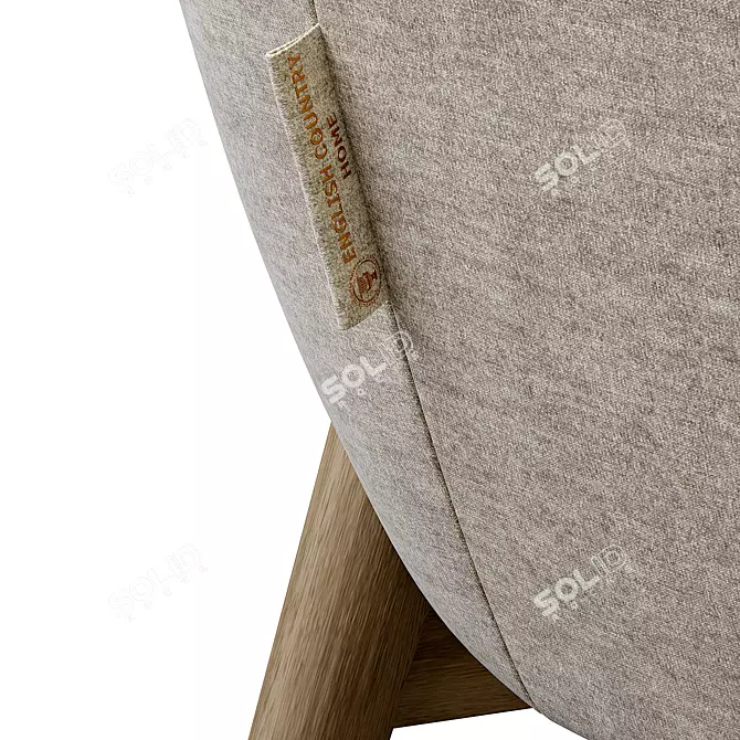 Channeled Back Upholstered Armchair 3D model image 4