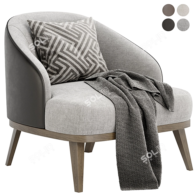 Luxury Comfort: ST. TROPEZ Armchair 3D model image 2