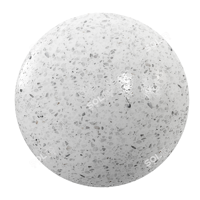 Euval Terrazzo Collection: Seamless PBR Material 3D model image 1