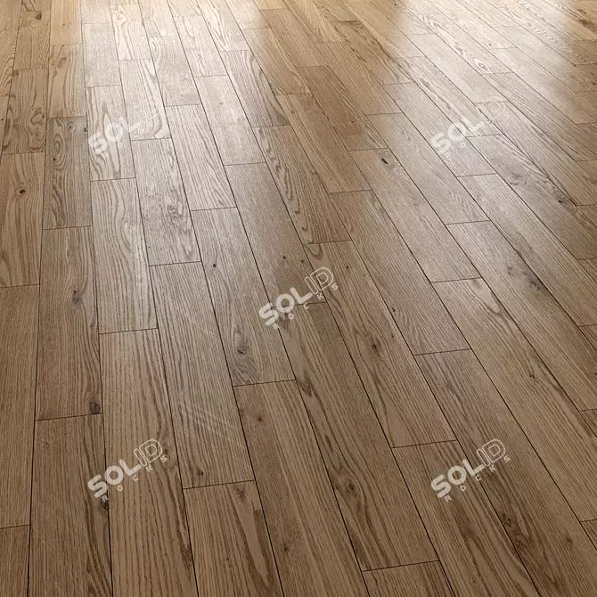 Standard & Herringbone Wood Floor 3D model image 1