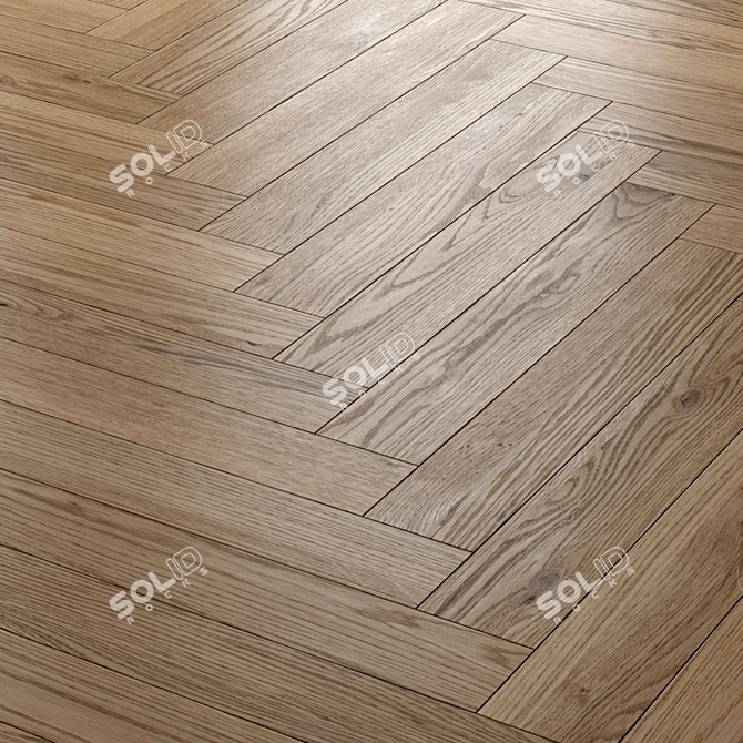 Standard & Herringbone Wood Floor 3D model image 4