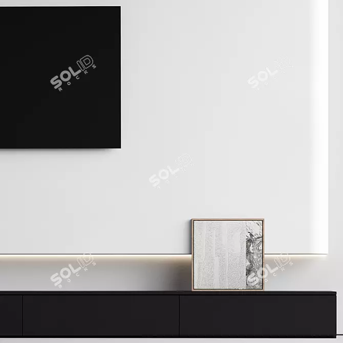 Sleek TV Wall Mount 3D model image 5