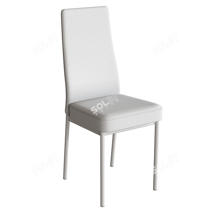 Modern Metal Frame Chair 3D model image 5