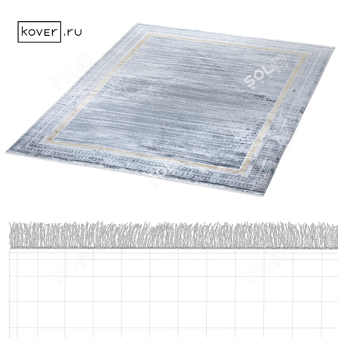 Title: Art De Vivre Cabinet Rugs: Modern Graphic Pattern 3D model image 2