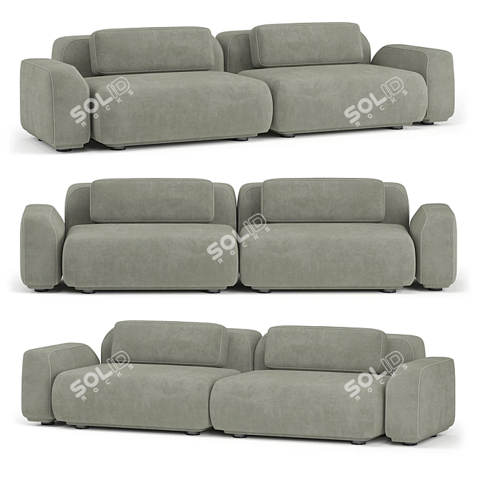 Elegant and Comfortable Boden Sofa 3D model image 1