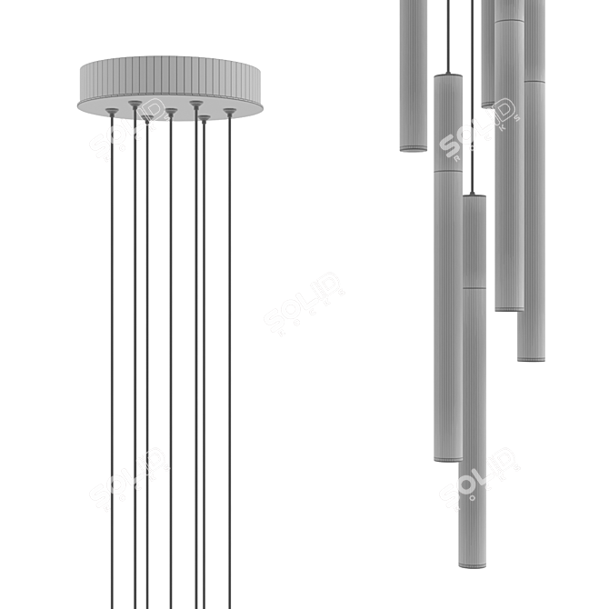 Modern Spiral Pendant Lamp - IT-Laser Bubbles 3D model image 7