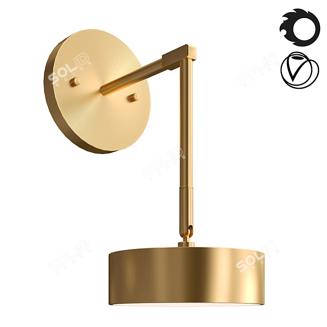 Contemporary Tenn Wall Lamp 3D model image 1