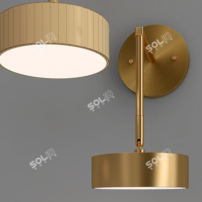 Contemporary Tenn Wall Lamp 3D model image 2