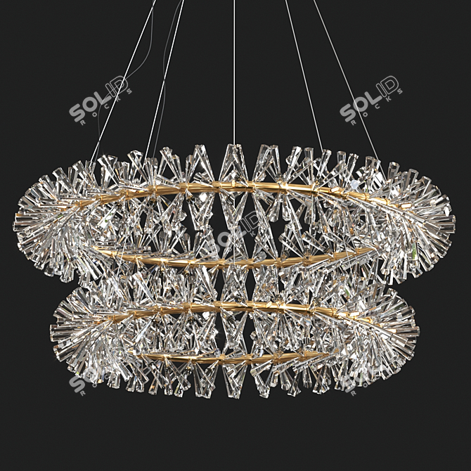 Nordic Crystal Chandelier: Luxurious Elegance 3D model image 1
