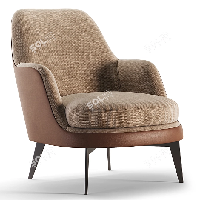 GUSCIO Armchair: Modern Comfort in Soft Design 3D model image 2