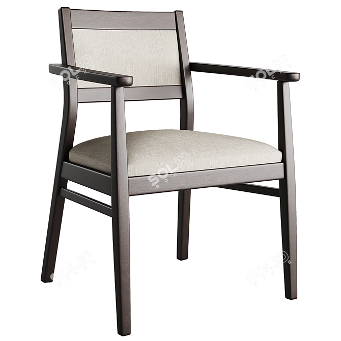 Modern H Contract Asher Dining Chair 3D model image 1