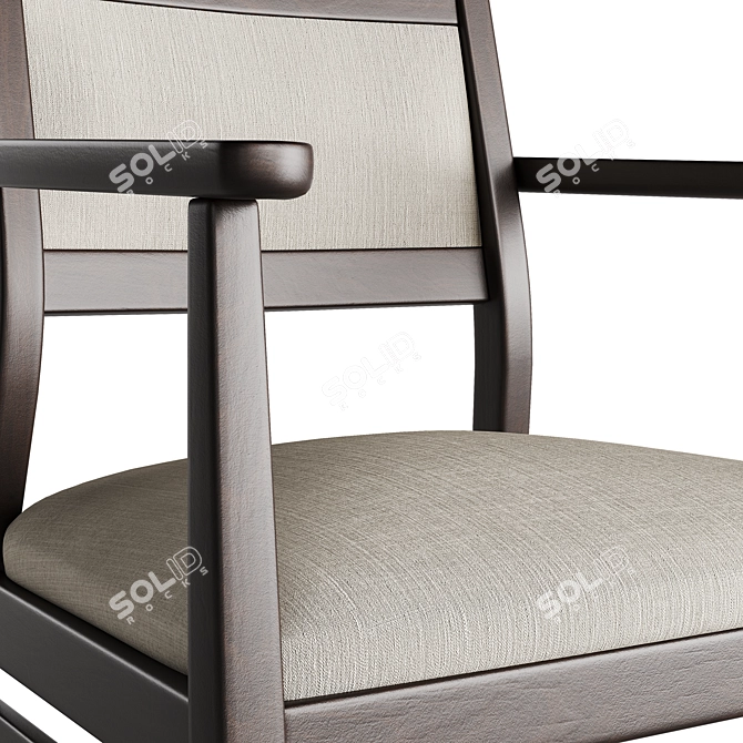 Modern H Contract Asher Dining Chair 3D model image 2