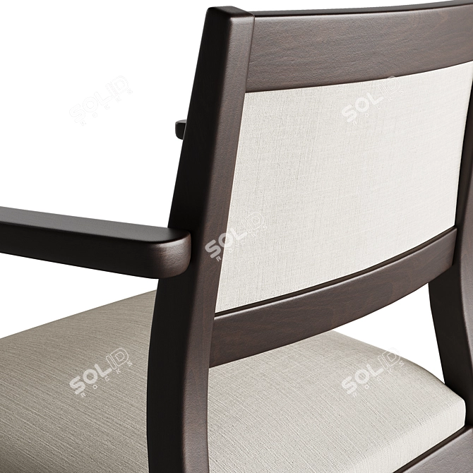 Modern H Contract Asher Dining Chair 3D model image 3