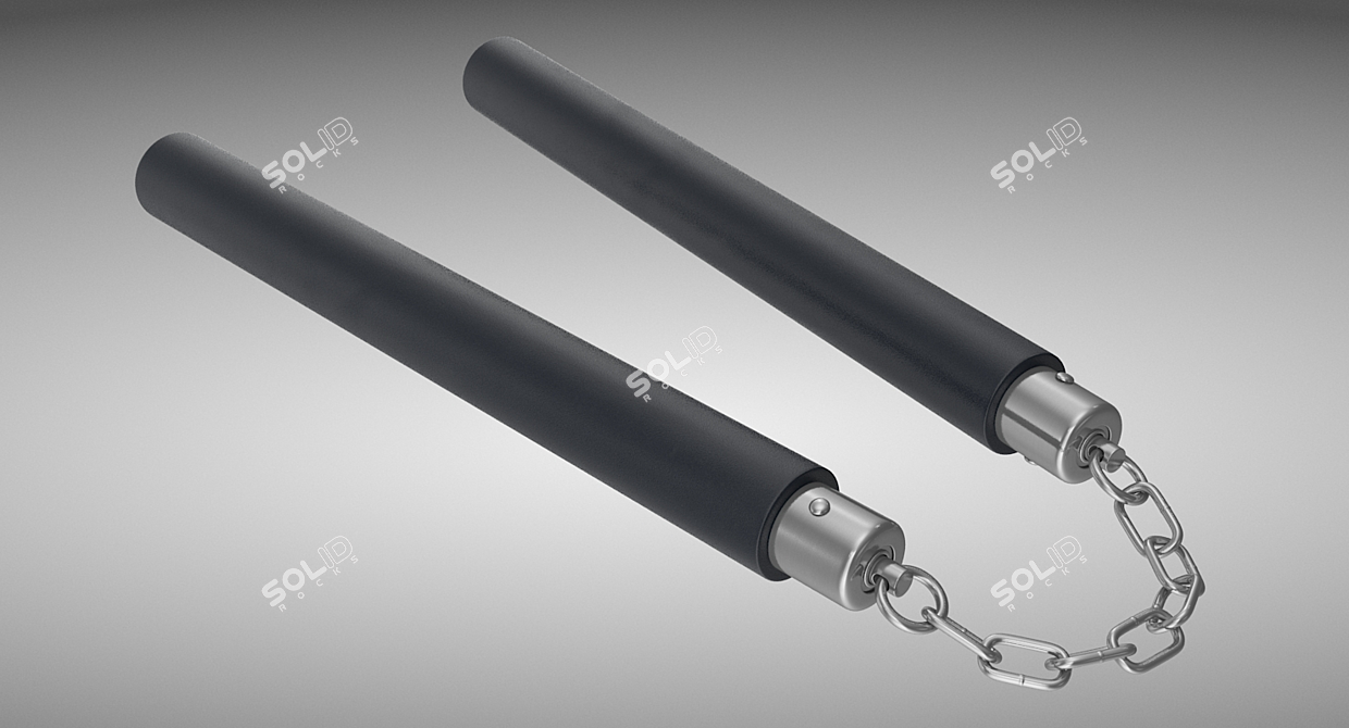 40cm Nunchaku: Lowpoly, High-quality Textures 3D model image 2