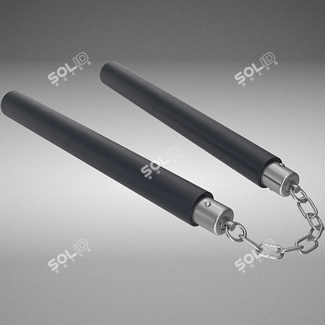 40cm Nunchaku: Lowpoly, High-quality Textures 3D model image 8