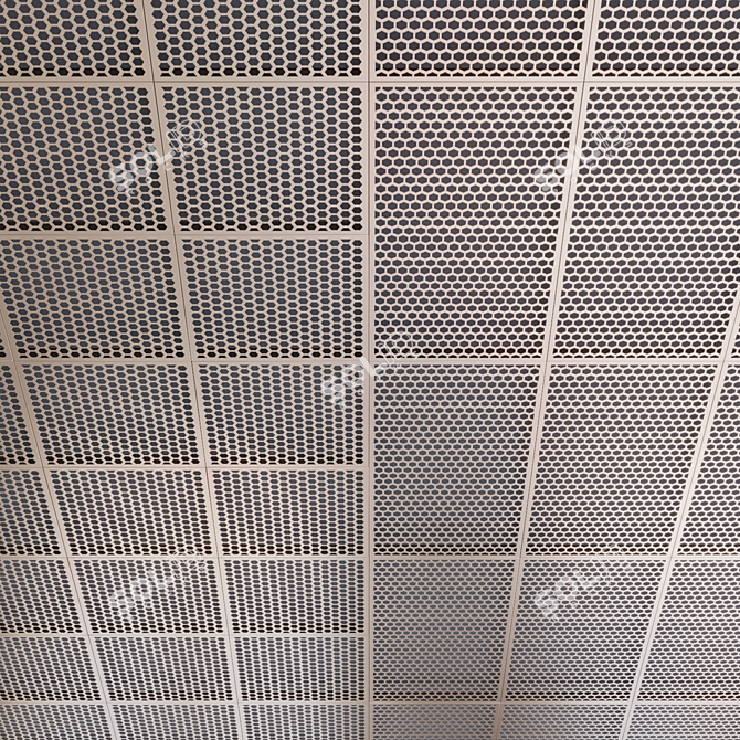 Perforated Metal Decor Panels 3D model image 1