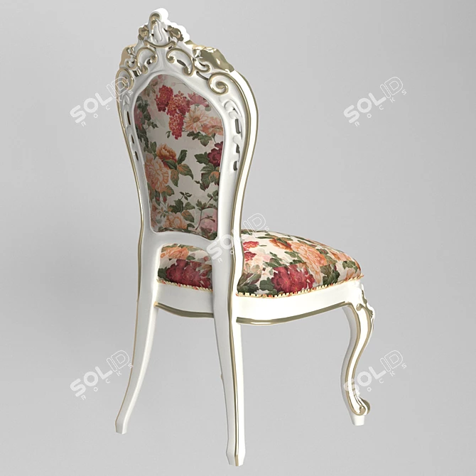 Classic Style Chair: 500x500x1100 3D model image 1