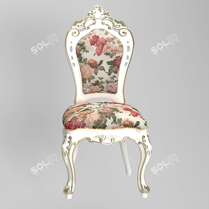 Classic Style Chair: 500x500x1100 3D model image 3