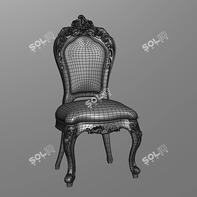 Classic Style Chair: 500x500x1100 3D model image 4