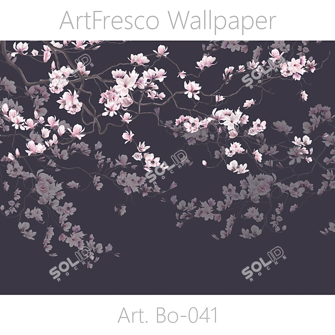 ArtFresco Botanica: Seamless Designer Wallpaper 3D model image 1