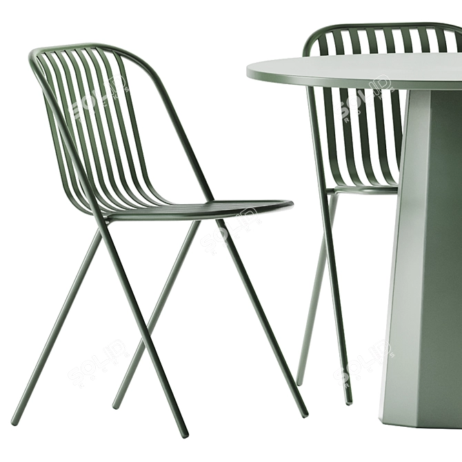 Connubia Dix Table & Belca Chair Garden Furniture 3D model image 3