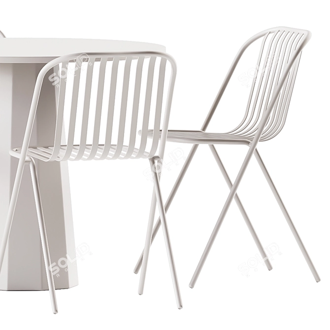 Connubia Dix Table & Belca Chair Garden Furniture 3D model image 4