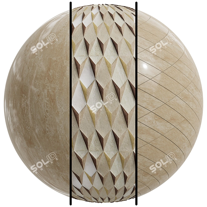 Elegant Ceramic Marble Slab Collection 3D model image 1