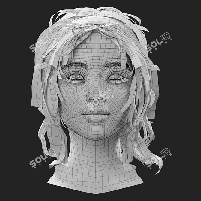 Alice Realistic Female Head Model 3D model image 3