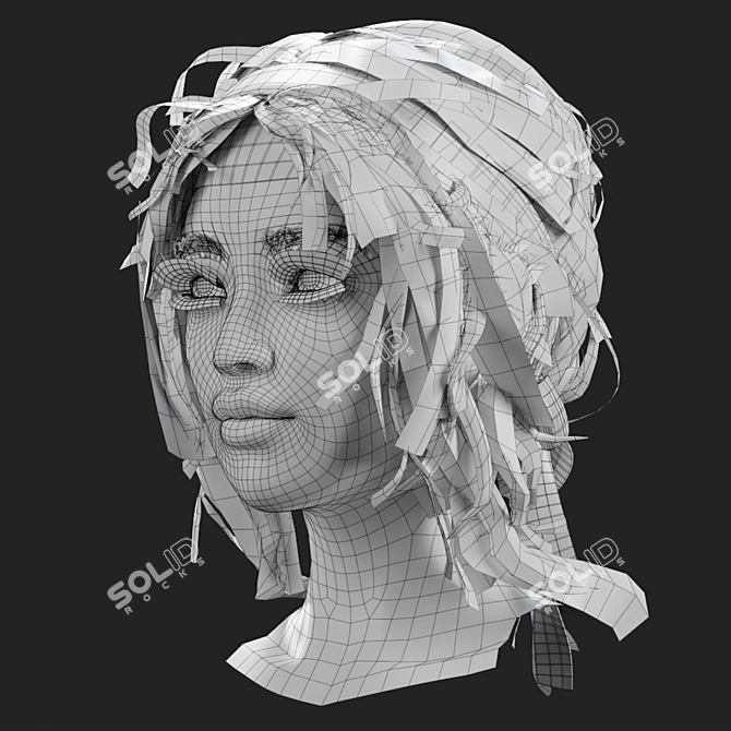 Alice Realistic Female Head Model 3D model image 4