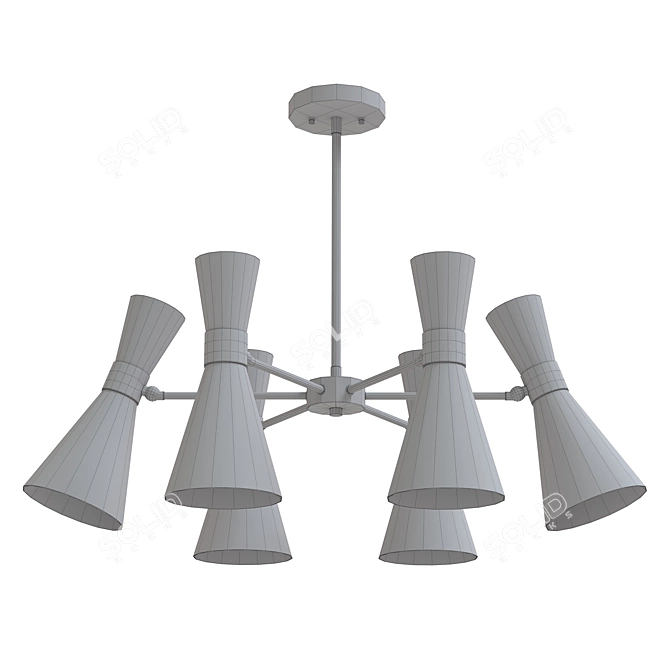 Elegant Lightstar Dumo Chandelier 3D model image 2