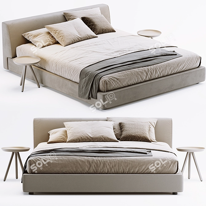 Luxury Softland Bed: Lema's Dream 3D model image 3