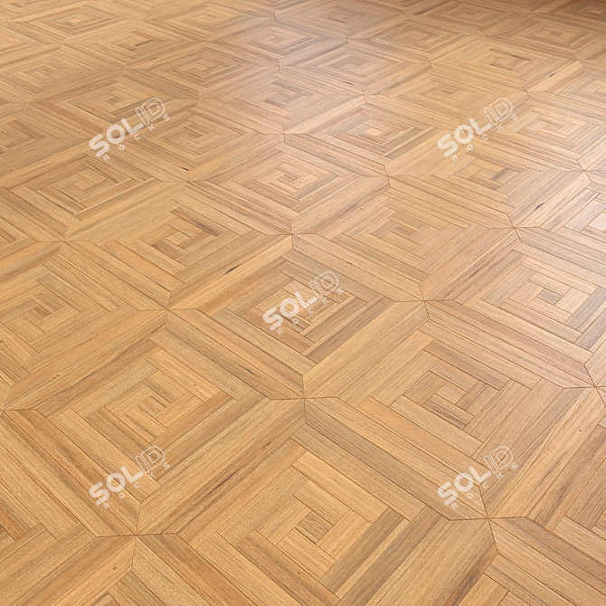 Title: Premium Wood Parquet Flooring 3D model image 3