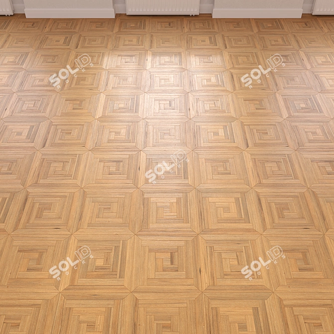 Title: Premium Wood Parquet Flooring 3D model image 5