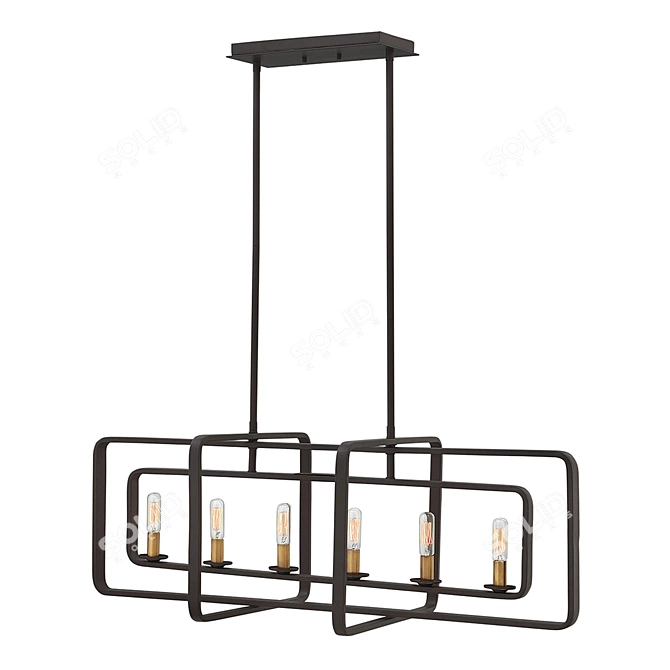 Quentin 6-Light Hinkley Chandelier 3D model image 1