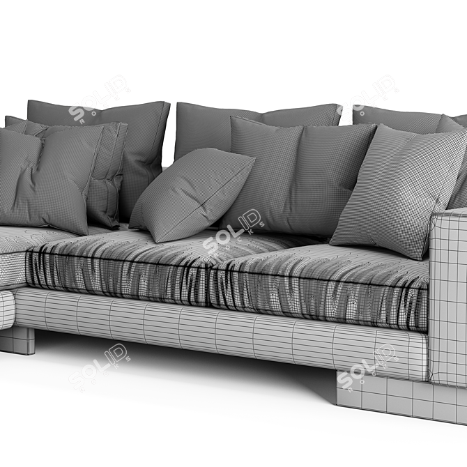 Minimalist Flexform Lightpiece Sofa 3D model image 5