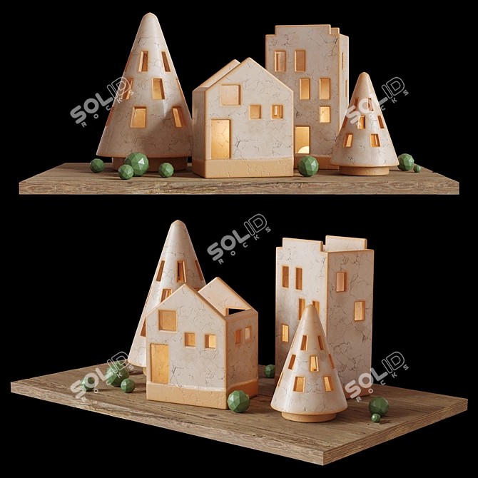 Elegant Home Décor Set 3D model image 1