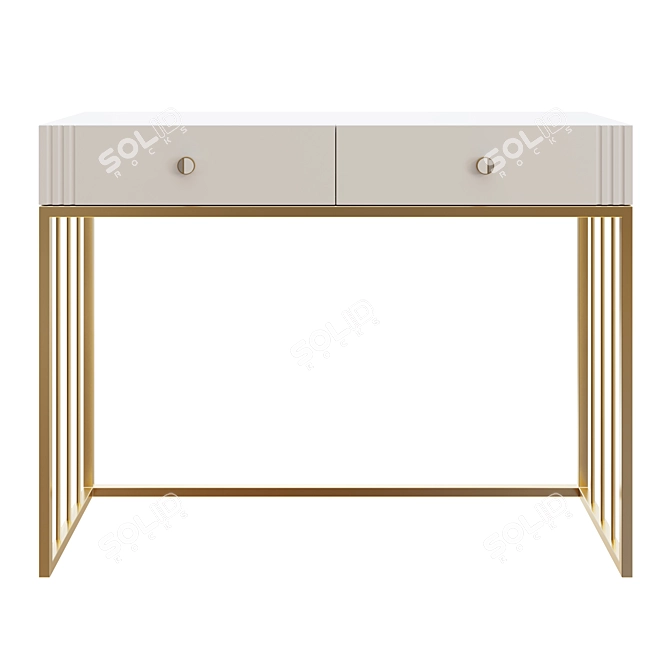 Caerwyn Console - Modern Wooden and Metal Furniture 3D model image 1