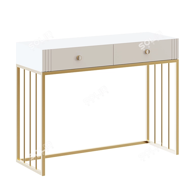 Caerwyn Console - Modern Wooden and Metal Furniture 3D model image 2