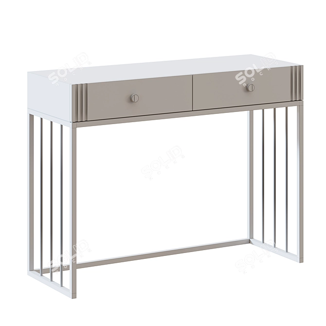 Caerwyn Console - Modern Wooden and Metal Furniture 3D model image 3