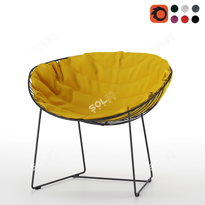 LYSTOK Armchair: Comfort & Style 3D model image 1