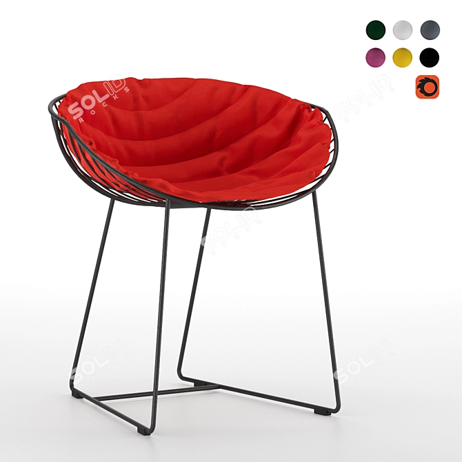 LYSTOK Armchair: Comfort & Style 3D model image 2