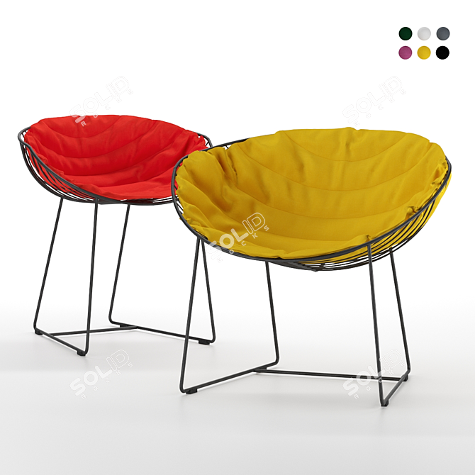 LYSTOK Armchair: Comfort & Style 3D model image 3