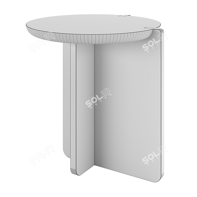 Elevate your space with the Notch Travertine Side Table 3D model image 5