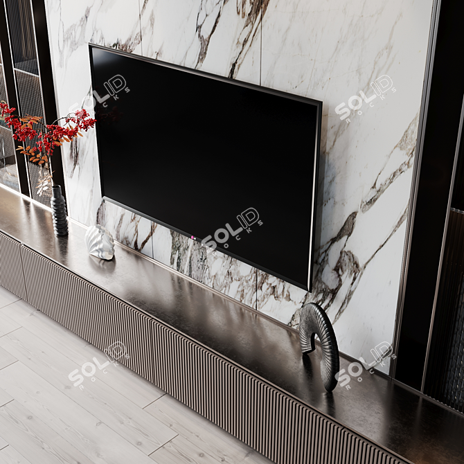 TV Set 215: Perfect for V-Ray 3.1 3D model image 6