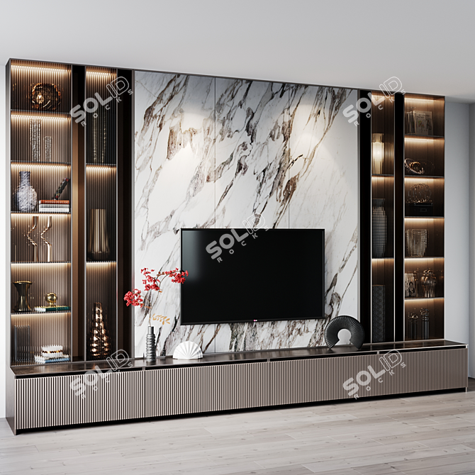 TV Set 215: Perfect for V-Ray 3.1 3D model image 7