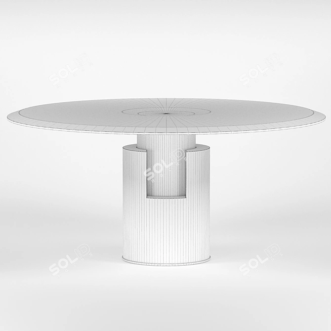 Elegant Alba Table: Contemporary Design 3D model image 3