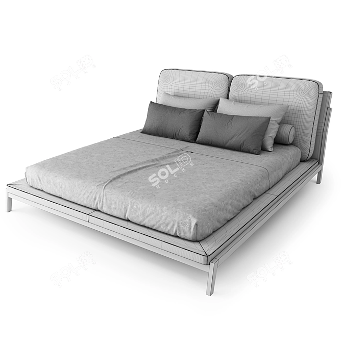 Milos Bed: Elegant and Timeless 3D model image 11