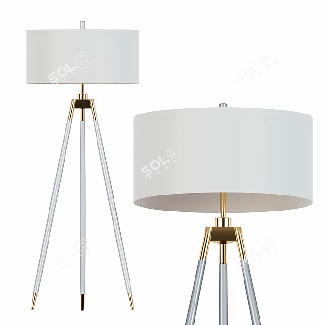 Sleek Jonet Floor Lamp: Modern Elegance 3D model image 1