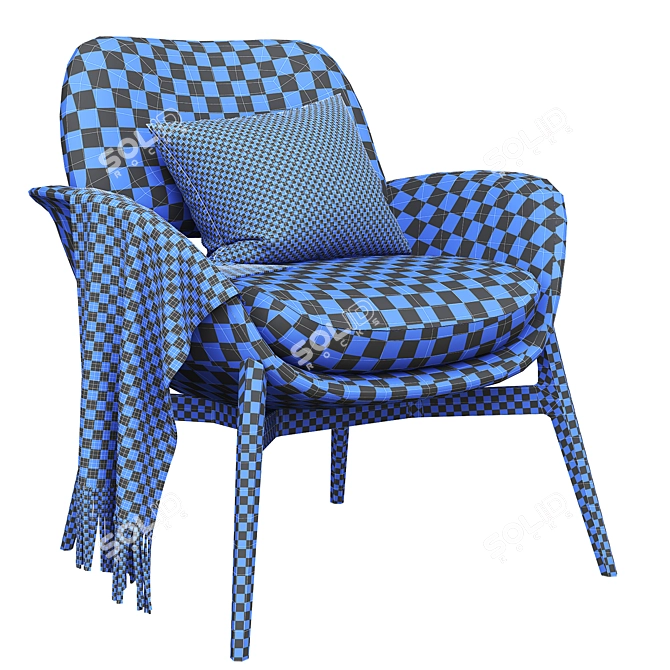 Modern Martha Armchair | Stylish and Comfortable 3D model image 3