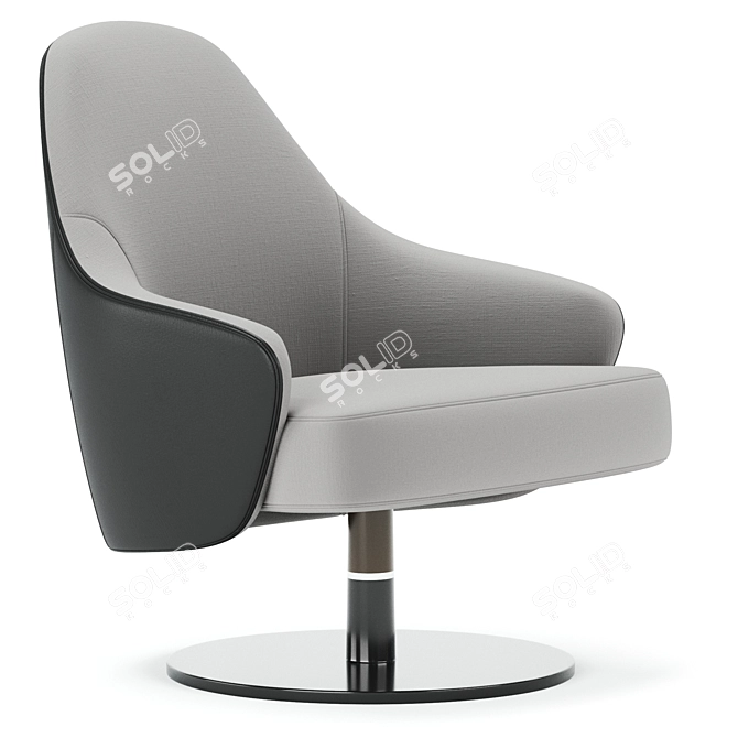 Modern Ludwig Armchair: Stylish Comfort 3D model image 1